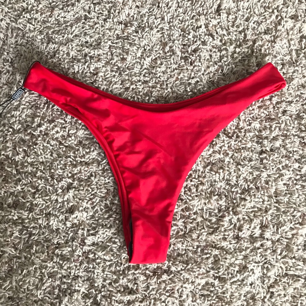 Zaful Red Swim Bottoms
